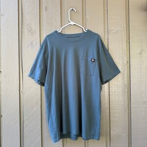 Dickies Pocket T-Shirt Mens XL Blue Workwear Rugged Utility